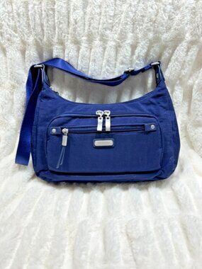 Baggallini Original Everyday Bag Purple Nylon Crossbody Travel Purse Wallet